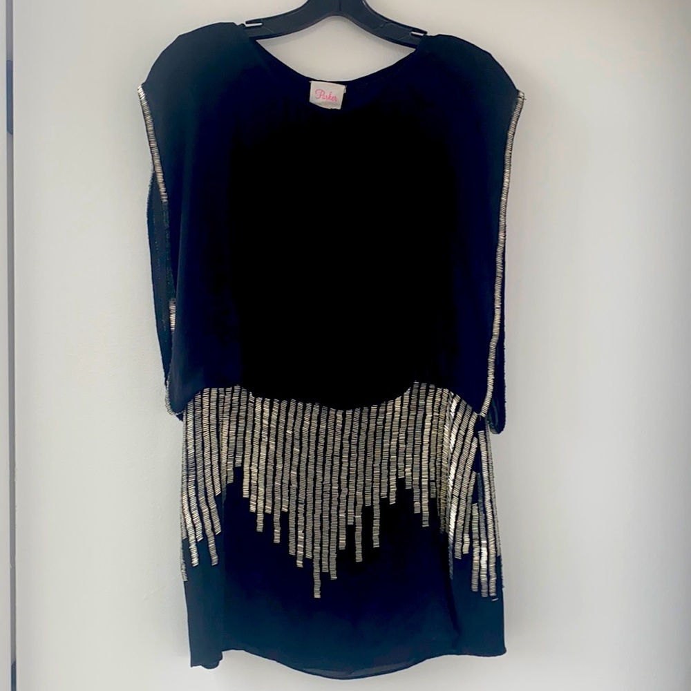 Parker Beaded Shift Mini Dress XS!